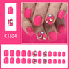 12 Sizes-24 Pcs Press On Nails C1504
