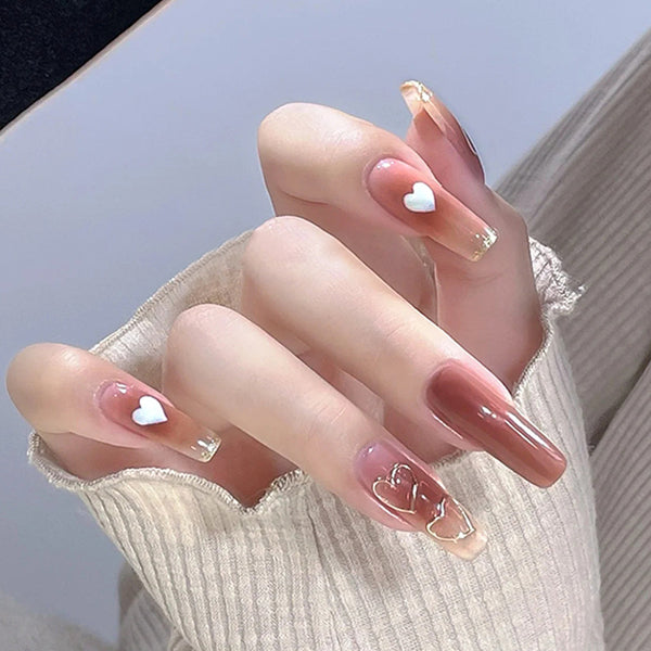 12 Sizes-24 Pcs Press On Nails R614