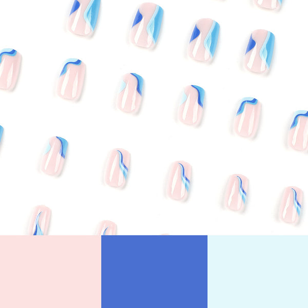 12 Sizes-24 Pcs Press On Nails JP2539