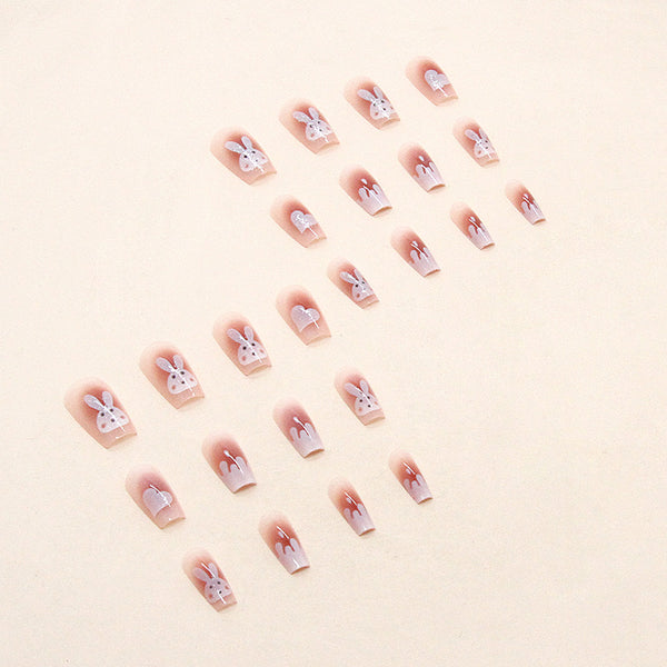 12 Sizes-24 Pcs Press On Nails R709