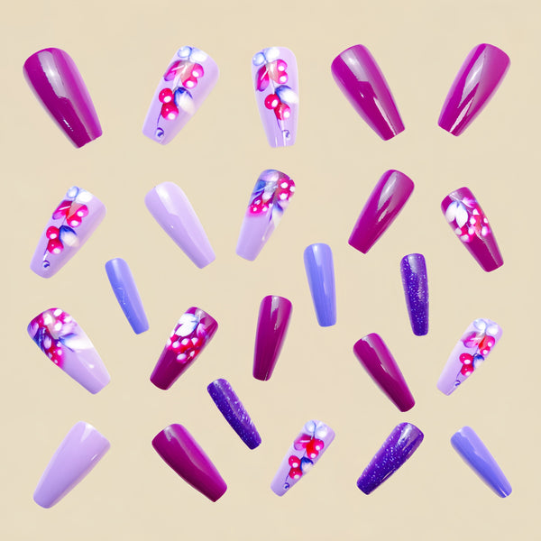 12 Sizes-24 Pcs Press On Nails Y502