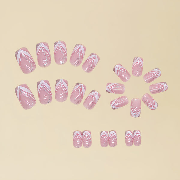 12 Sizes-24 Pcs Press On Nails Y026