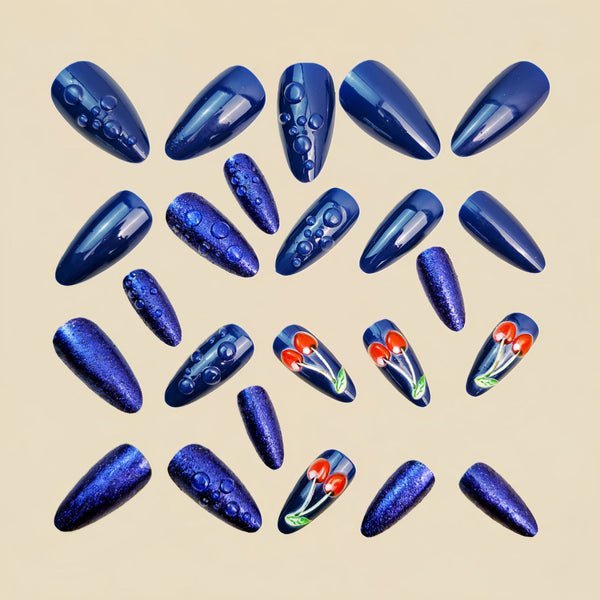 12 Sizes-24 Pcs Press On Nails Y1437