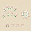 12 Sizes-24 Pcs Press On Nails Y529-2