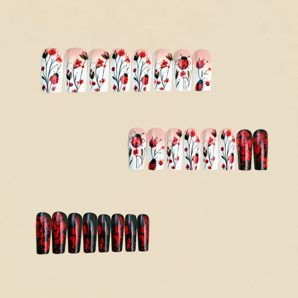 12 Sizes-24 Pcs Press On Nails y2081-24