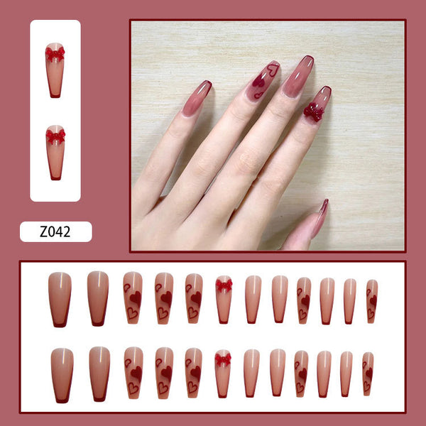 12 Sizes-24 Pcs Press On Nails Z041
