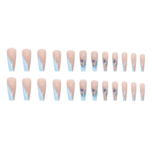 12 Sizes-24 Pcs Press On Nails W834