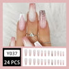 12 Sizes-24 Pcs Press On Nails Y037