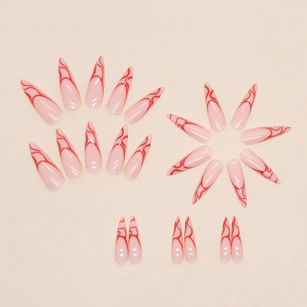 12 Sizes-24 Pcs Press On Nails W798