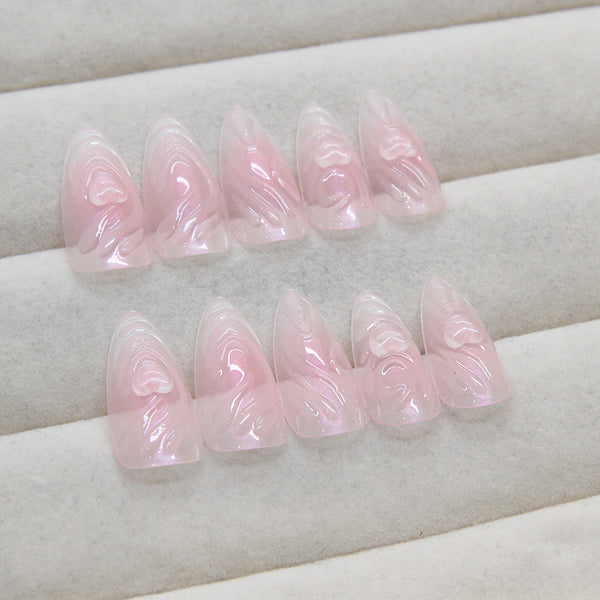 12 Sizes-24 Pcs Press On Nails Z960
