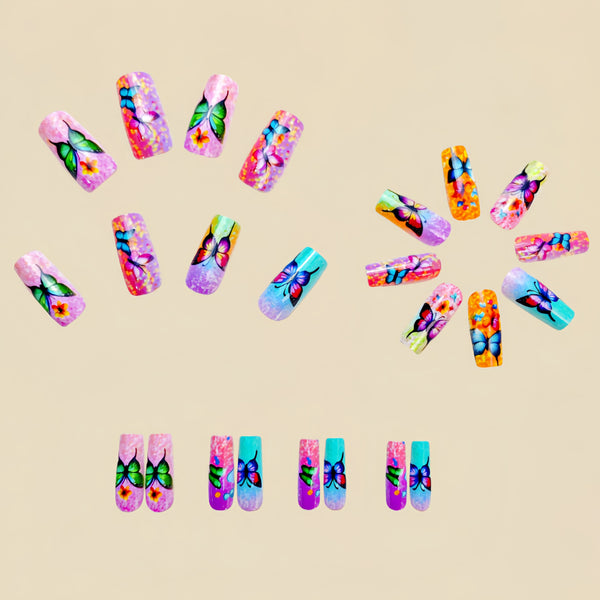 12 Sizes-24 Pcs Press On Nails Y649