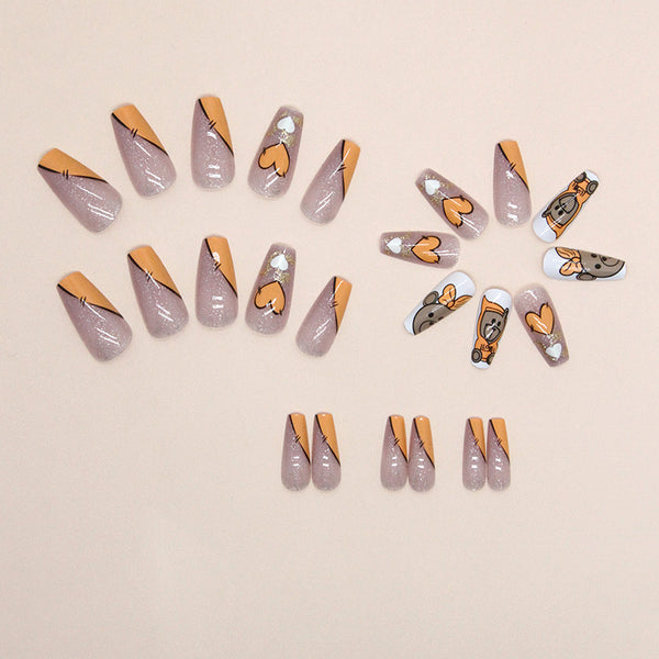 12 Sizes-24 Pcs Press On Nails W1246