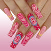 12 Sizes-24 Pcs Press On Nails C1626