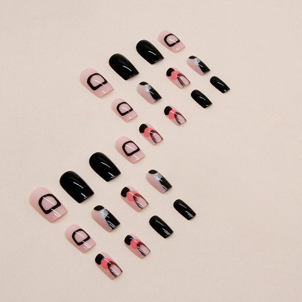 12 Sizes-24 Pcs Press On Nails W968
