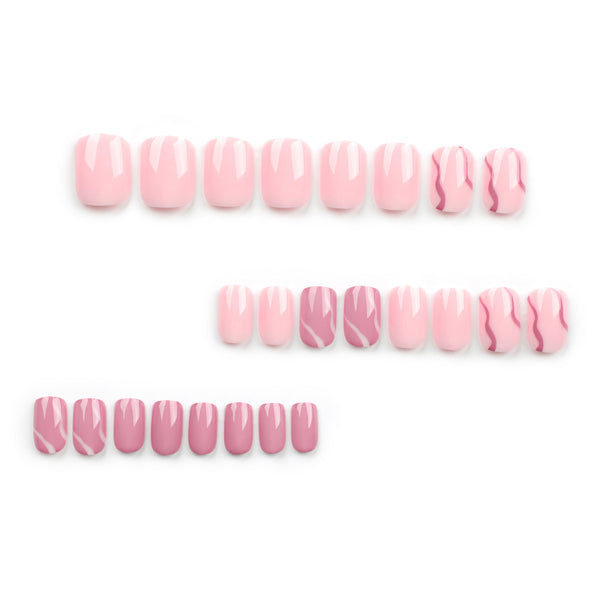 12 Sizes-24 Pcs Press On Nails JP2900