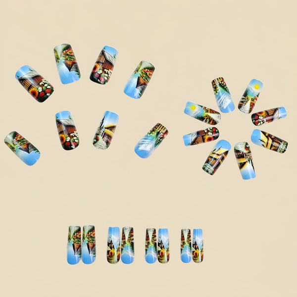 12 Sizes-24 Pcs Press On Nails Y773
