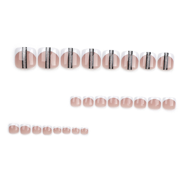 12 Sizes-24 Pcs Press On Nails JP3212