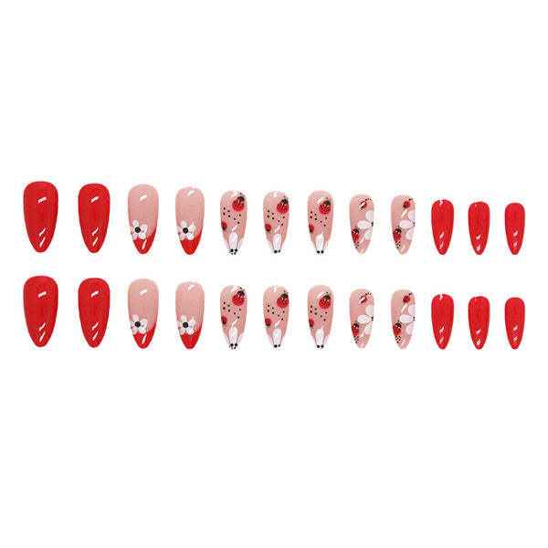 12 Sizes-24 Pcs Press On Nails W1123