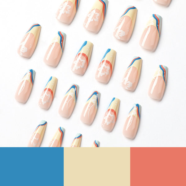 12 Sizes-24 Pcs Press On Nails JP1845