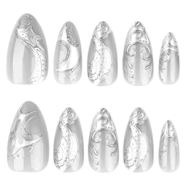 12 Sizes-24 Pcs Press On Nails JP3998