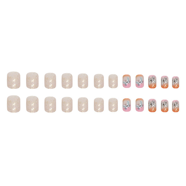 12 Sizes-24 Pcs Press On Nails W1444