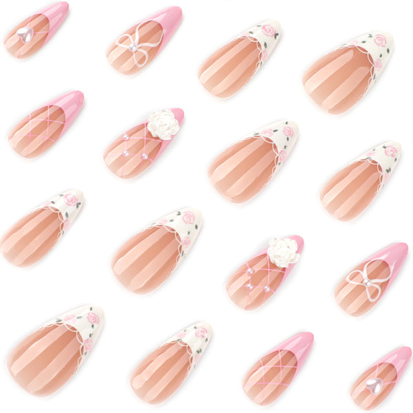 12 Sizes-24 Pcs Press On Nails JP3866