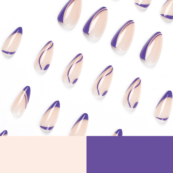 12 Sizes-24 Pcs Press On Nails JP1789
