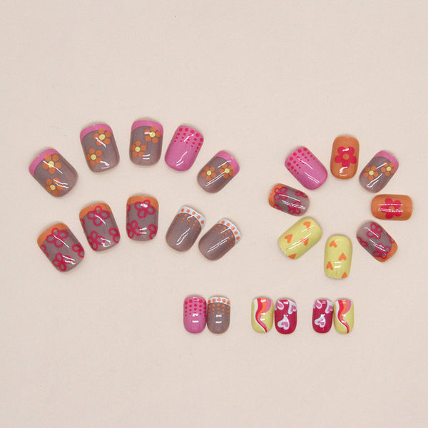12 Sizes-24 Pcs Press On Nails W990