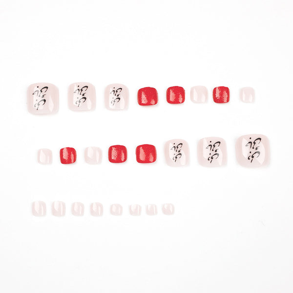 12 Sizes-24 Pcs Press On Nails JP1668