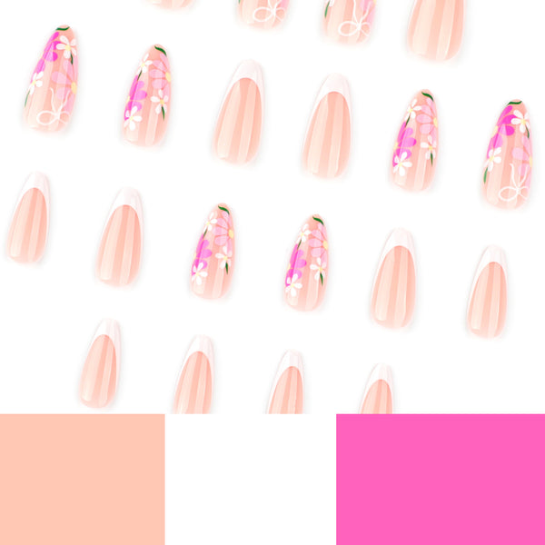 12 Sizes-24 Pcs Press On Nails JP3797