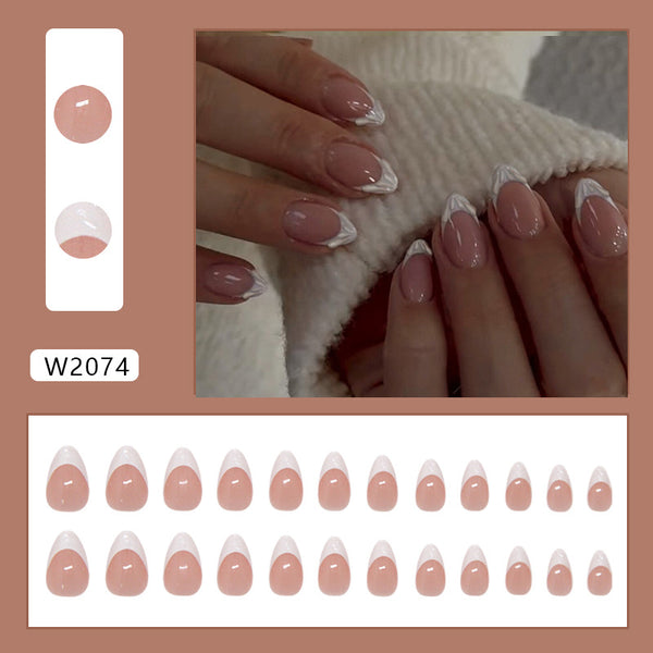 12 Sizes-24 Pcs Press On Nails W2074