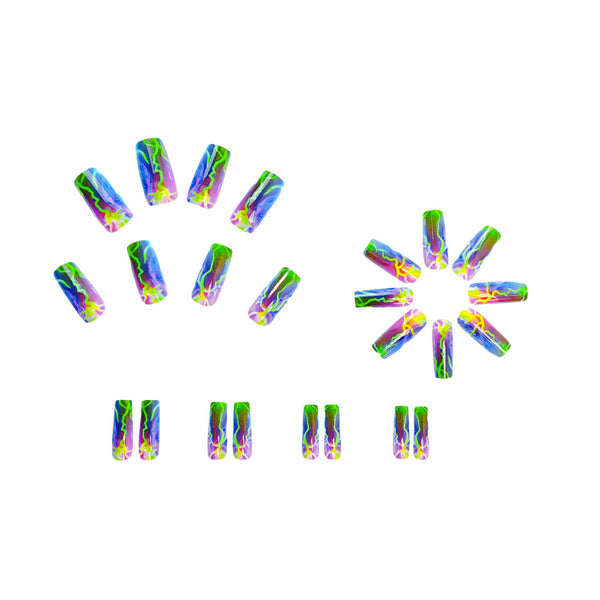 12 Sizes-24 Pcs Press On Nails Y409