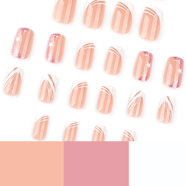 12 Sizes-24 Pcs Press On Nails JP3766