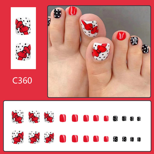 12 Sizes-24 Pcs Press On Nails C360