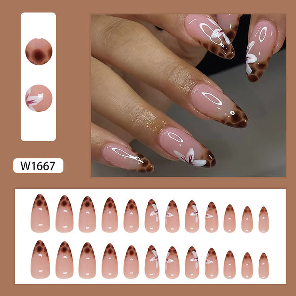 12 Sizes-24 Pcs Press On Nails W1667