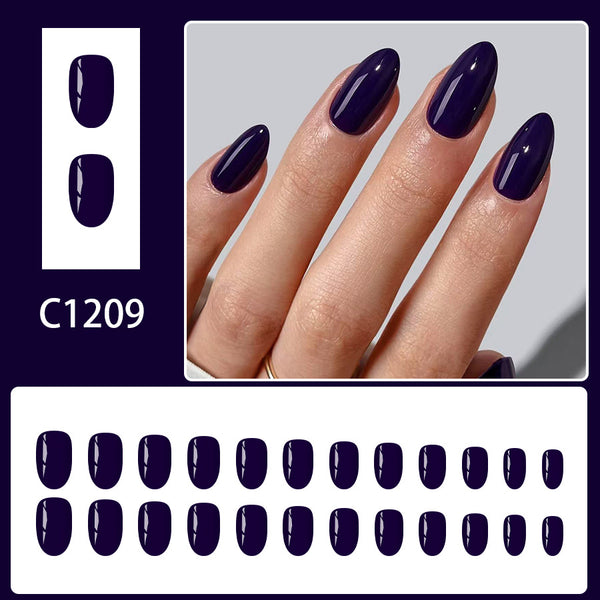 12 Sizes-24 Pcs Press On Nails C1209