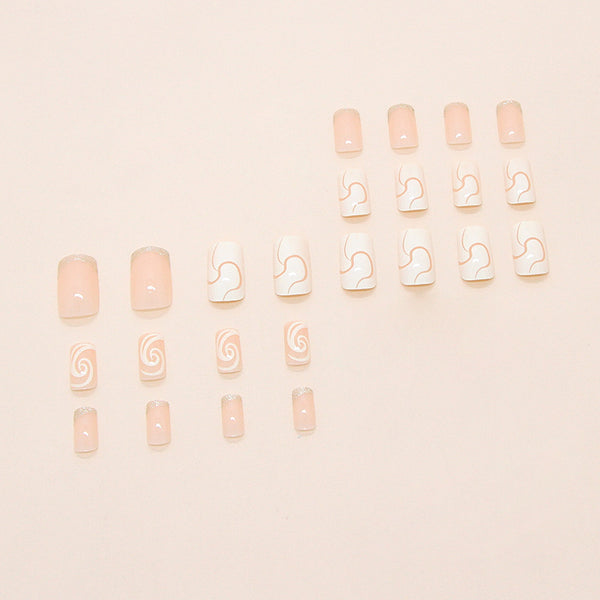 12 Sizes-24 Pcs Press On Nails W1995
