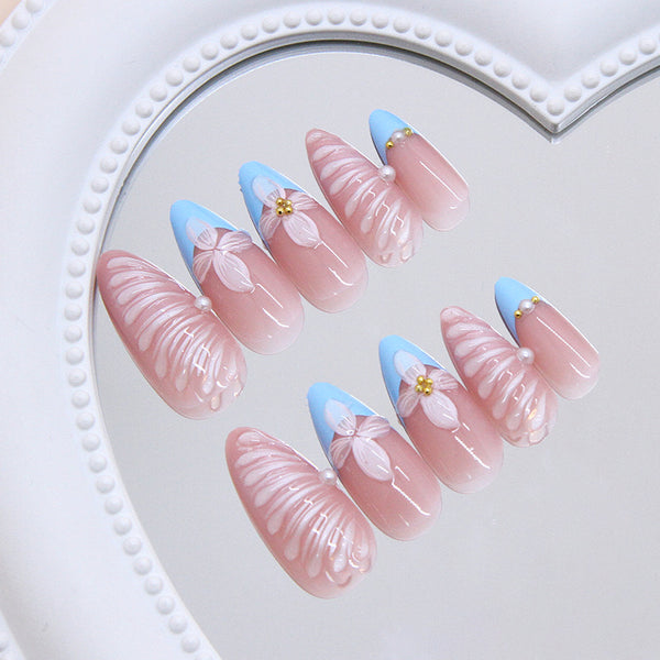 12 Sizes-24 Pcs Press On Nails Z1122