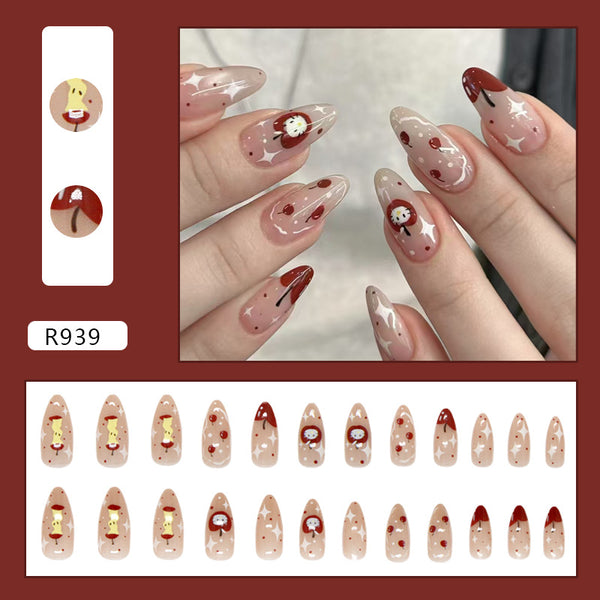 12 Sizes-24 Pcs Press On Nails R939