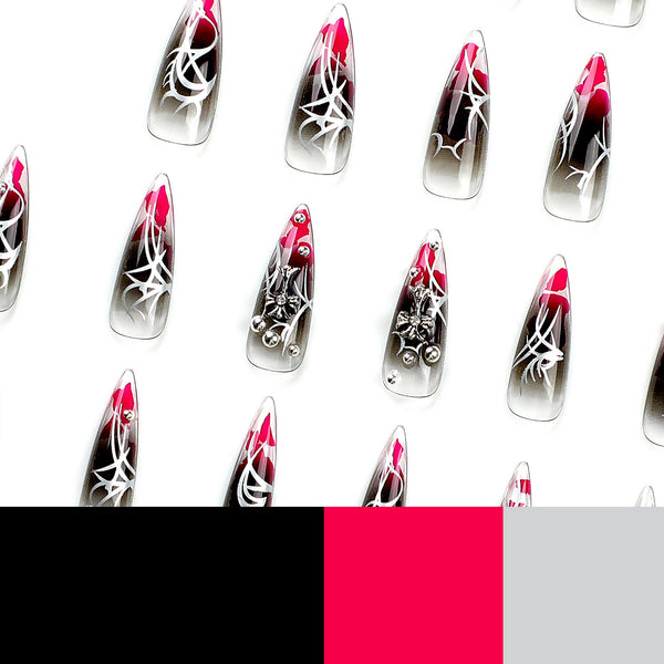 12 Sizes-24 Pcs Press On Nails JP2808