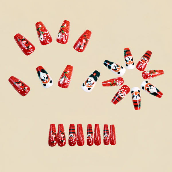 12 Sizes-24 Pcs Press On Nails Y1640