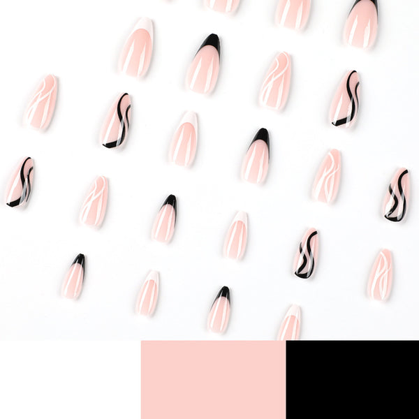 12 Sizes-24 Pcs Press On Nails JP2201