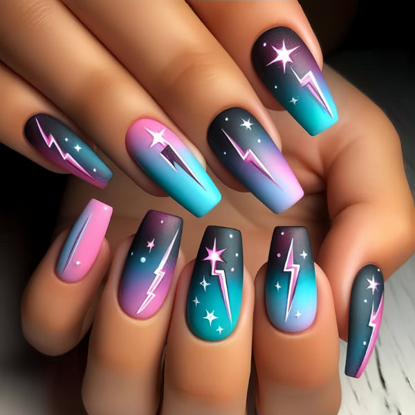 12 Sizes-24 Pcs Press On Nails Y471