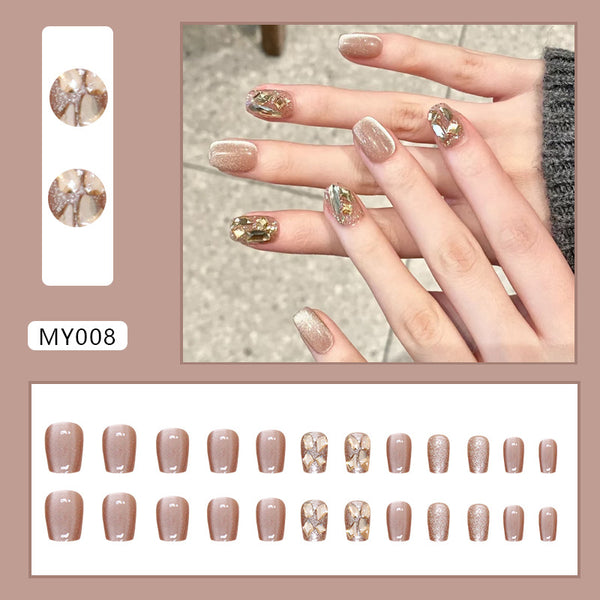 12 Sizes-24 Pcs Press On Nails MY008