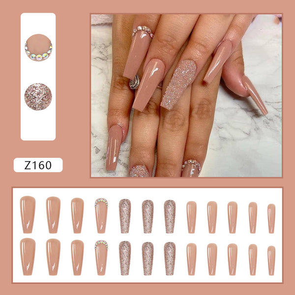 12 Sizes-24 Pcs Press On Nails Z160