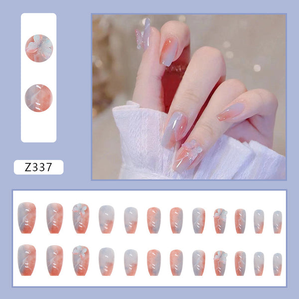 12 Sizes-24 Pcs Press On Nails Z337