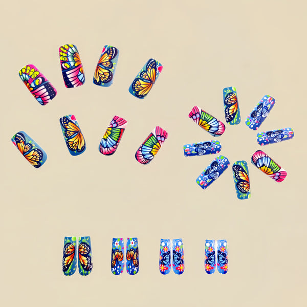 12 Sizes-24 Pcs Press On Nails Y613