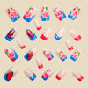 12 Sizes-24 Pcs Press On Nails Y1228