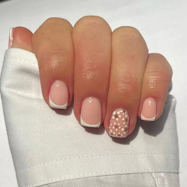French Glossy Short Square Press on Nails