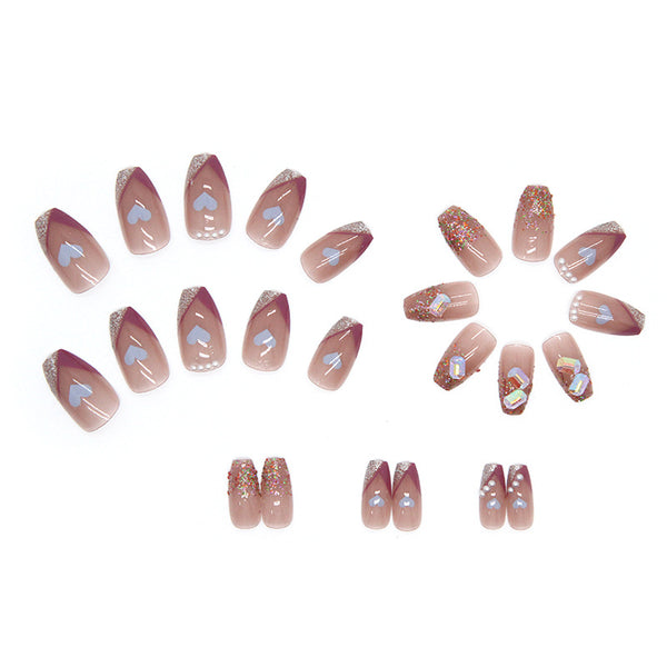 12 Sizes-24 Pcs Press On Nails Z417